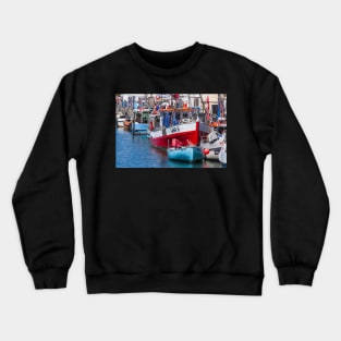 Fishing boats, Alter Strom, Warnemünde, Rostock, Mecklenburg-Western Pomerania Crewneck Sweatshirt